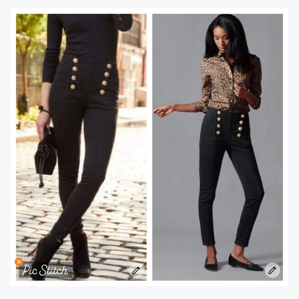 J. Mclaughlin Hastings Black Denim Sailor Jeans